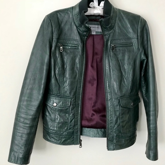 MARC NEW YORK Leather jacket, green - Picture 2 of 11